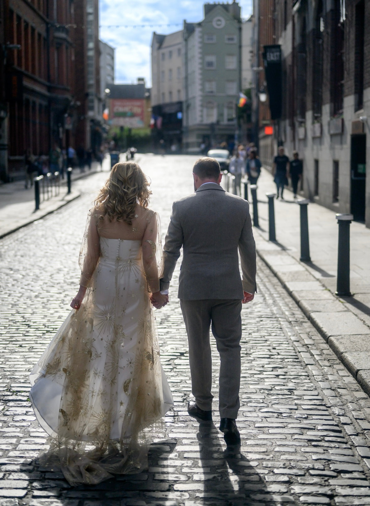BRIDE WEARING AN ALTERNATIVE WEDDING DRESS IN DUBLIN 
