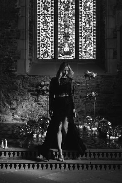 Black lace wedding dress Ireland