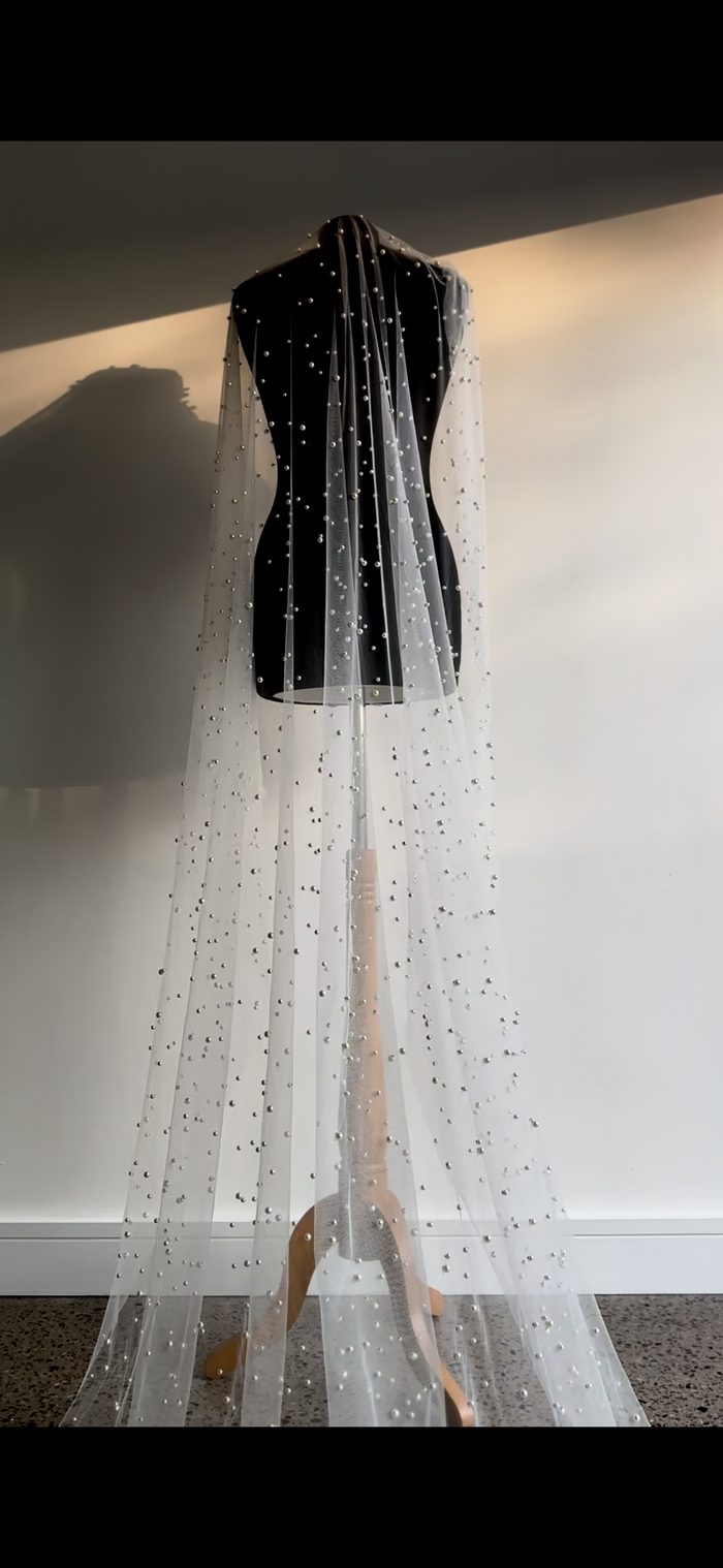 Pearl Dot Wedding Veil