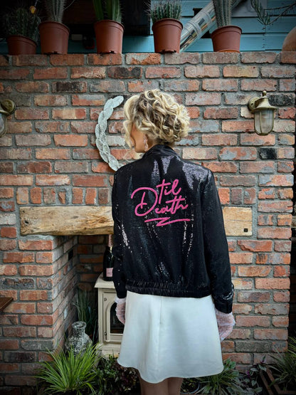 Black sequin wedding jacket