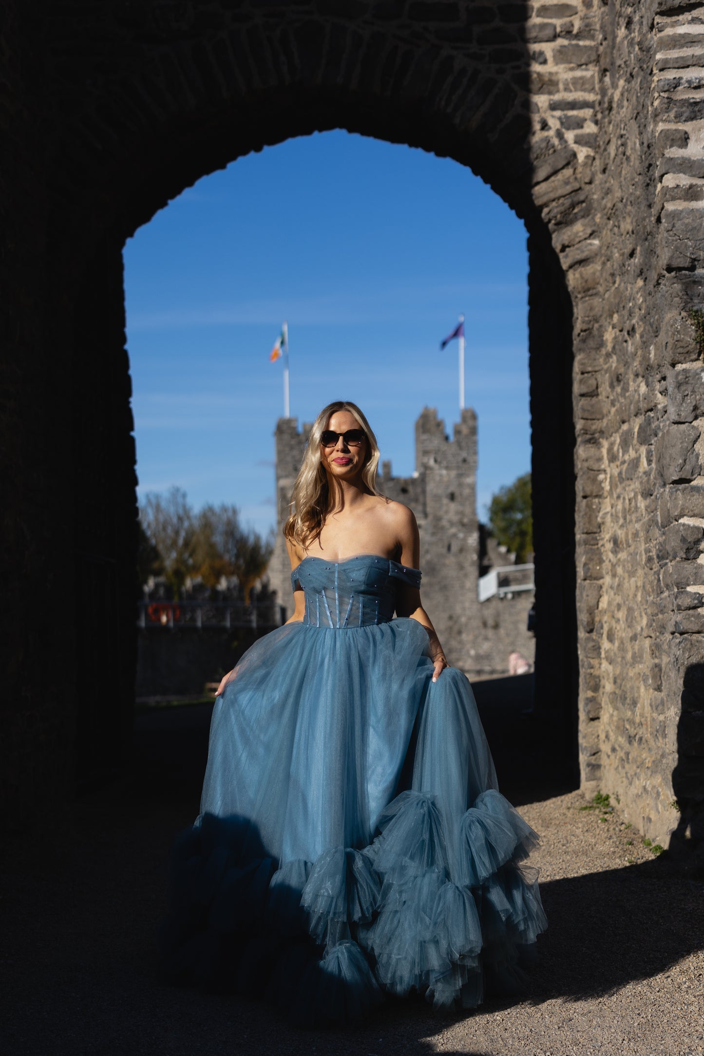 Molly - Blue Fluffy Wedding Dress