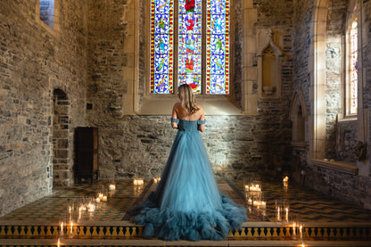 Molly - Blue Fluffy Wedding Dress