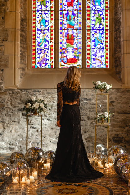 Black lace wedding dress Ireland