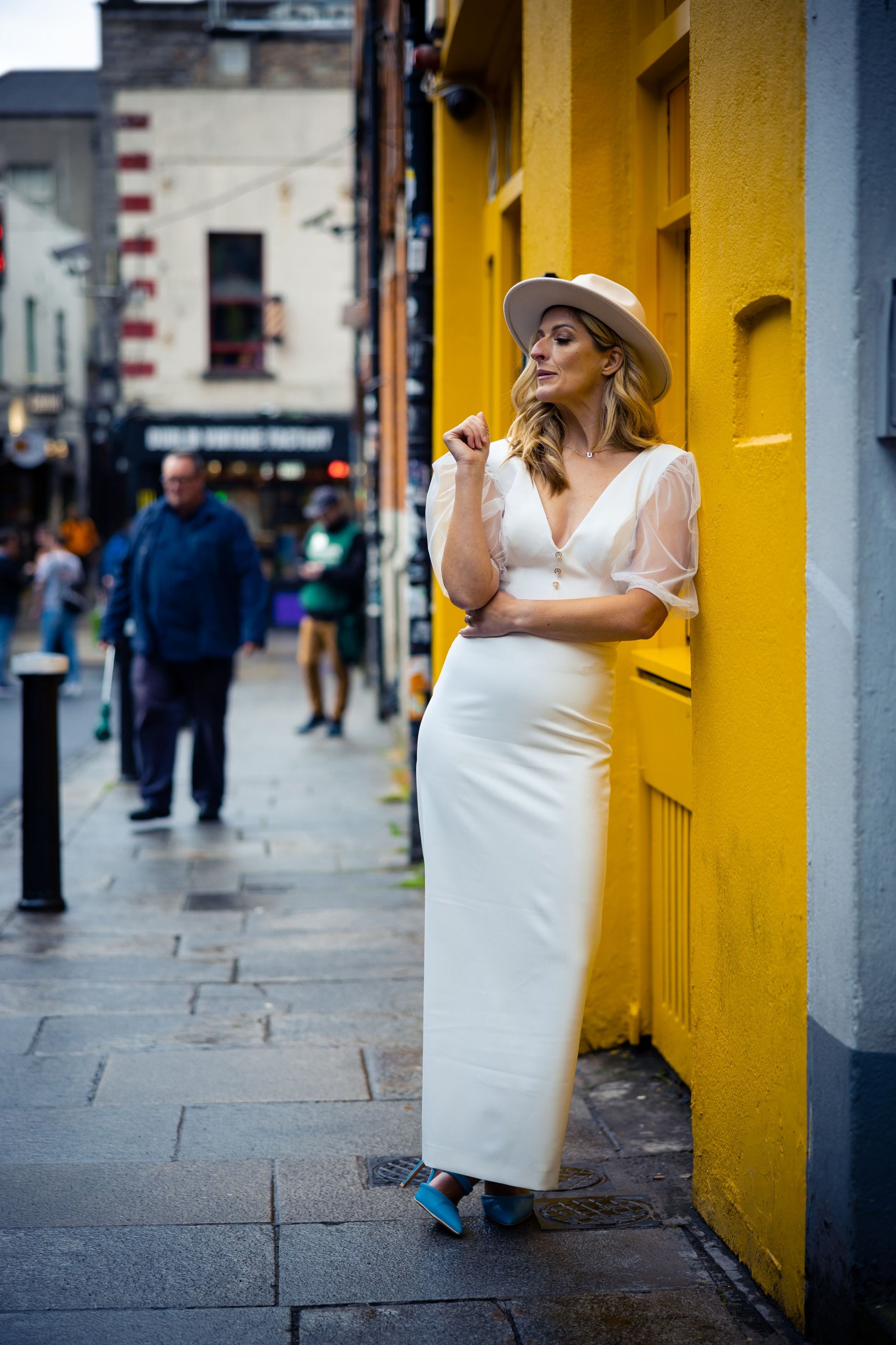 Irish bride wears bridal skirt and top separates in Cork 