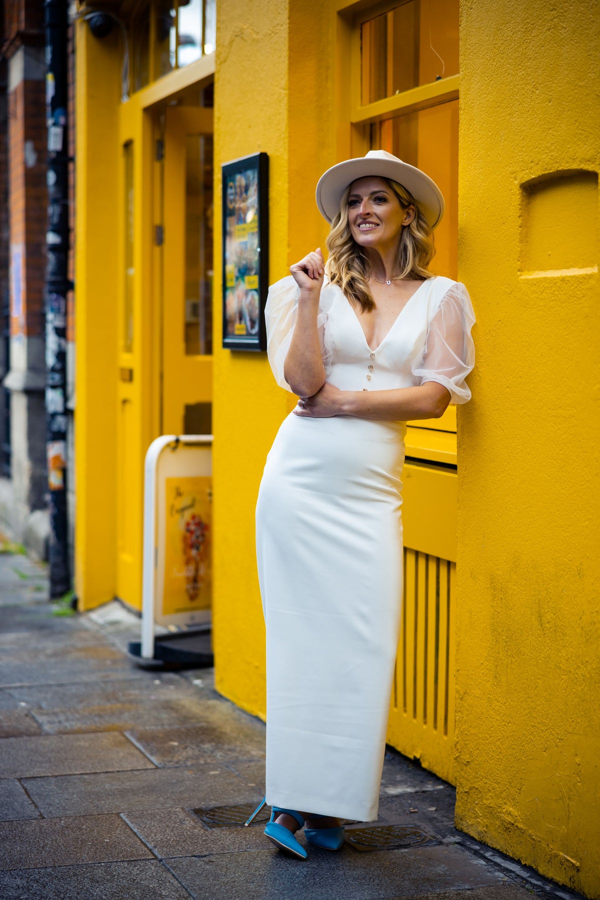 Irish bride wears bridal skirt and top separates in Cork 