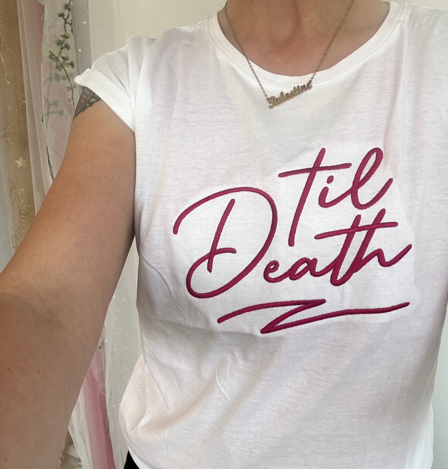 Til Death T-Shirt in White!