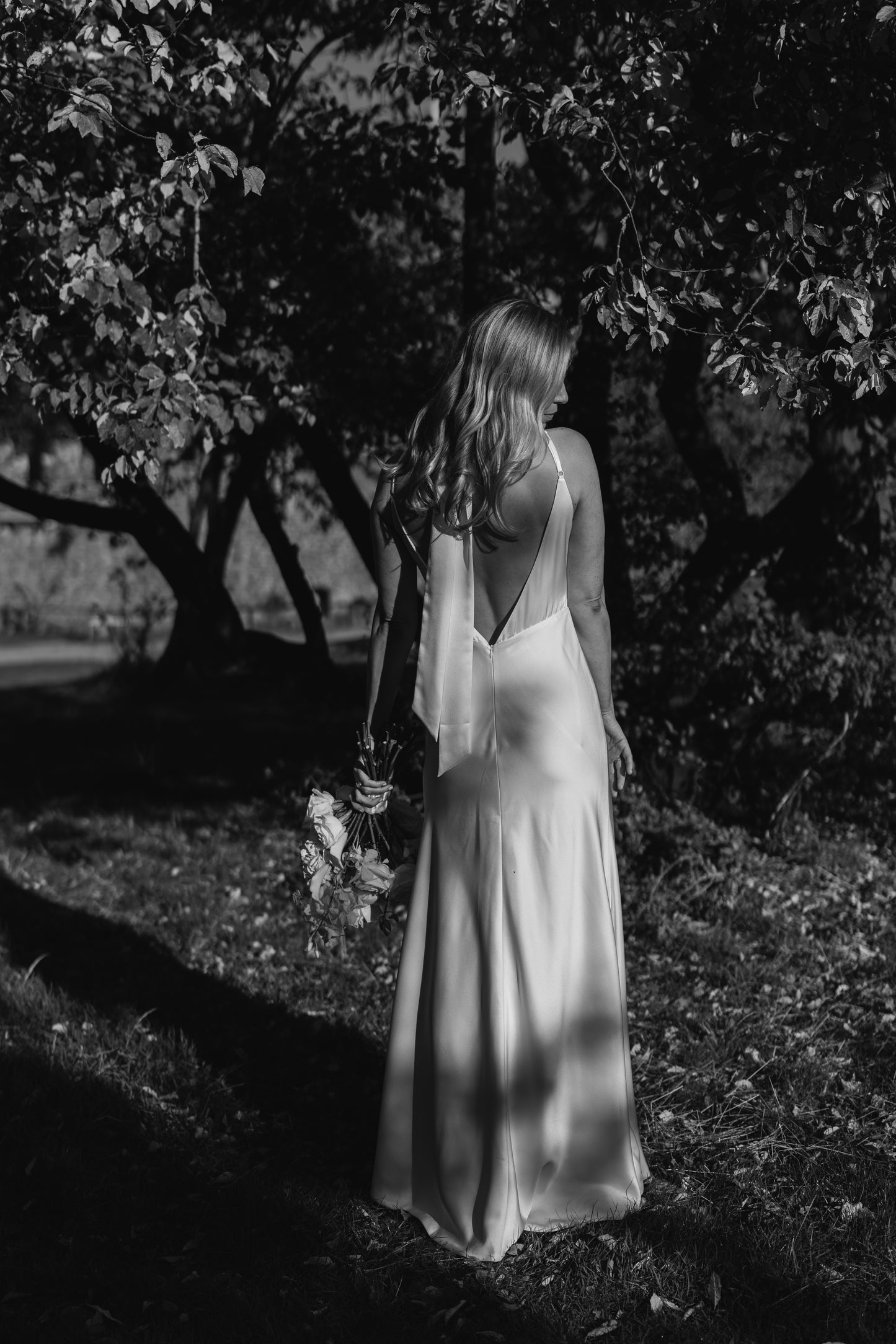 Modern satin slip bridal gown for minimalist brides – sleek editorial wedding dress by Mizz Rio