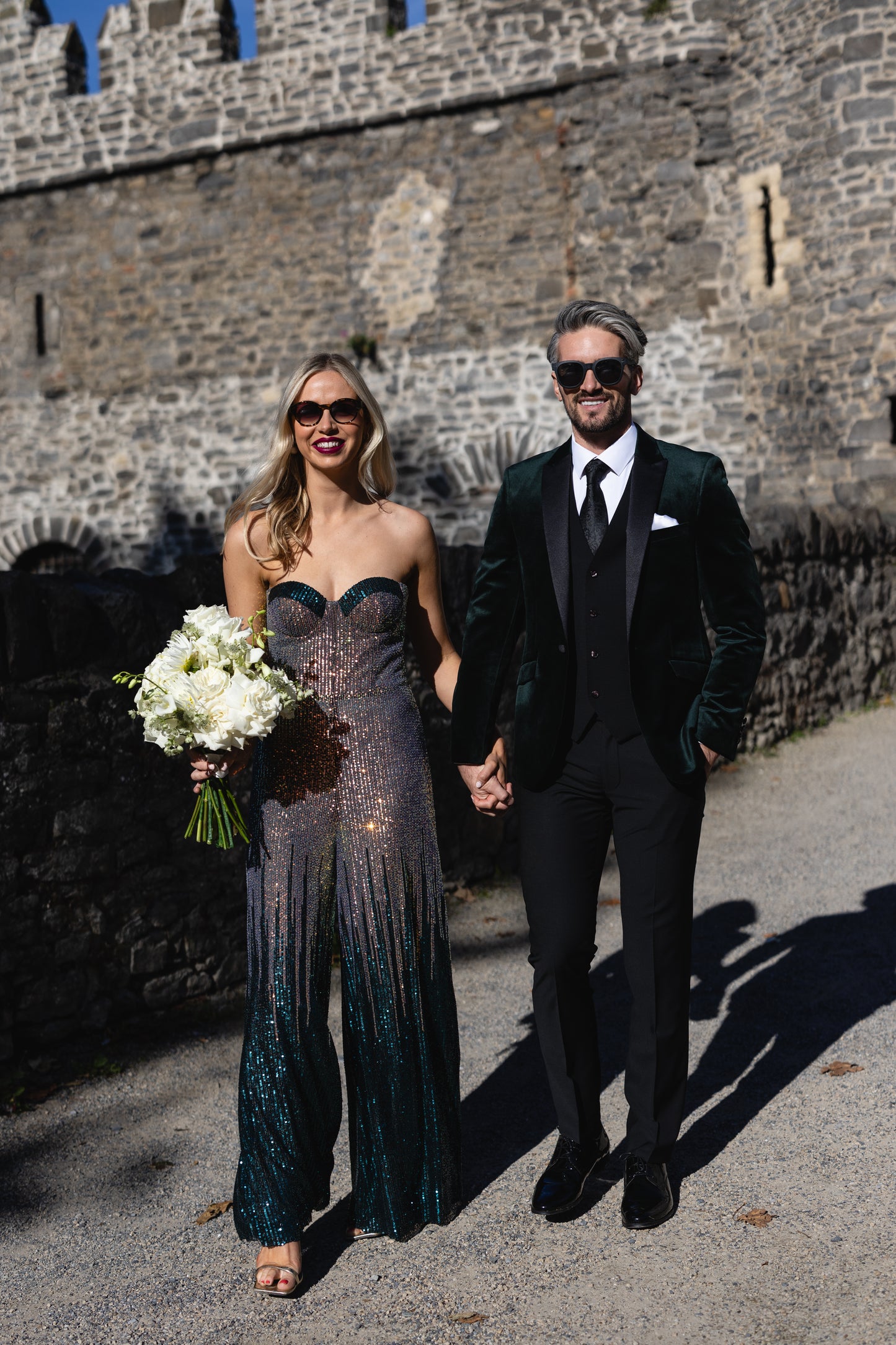 Sequin wedding jumpsuit Ireland – modern alternative bridal outfit designed by Mizz Rio for non-traditional brides