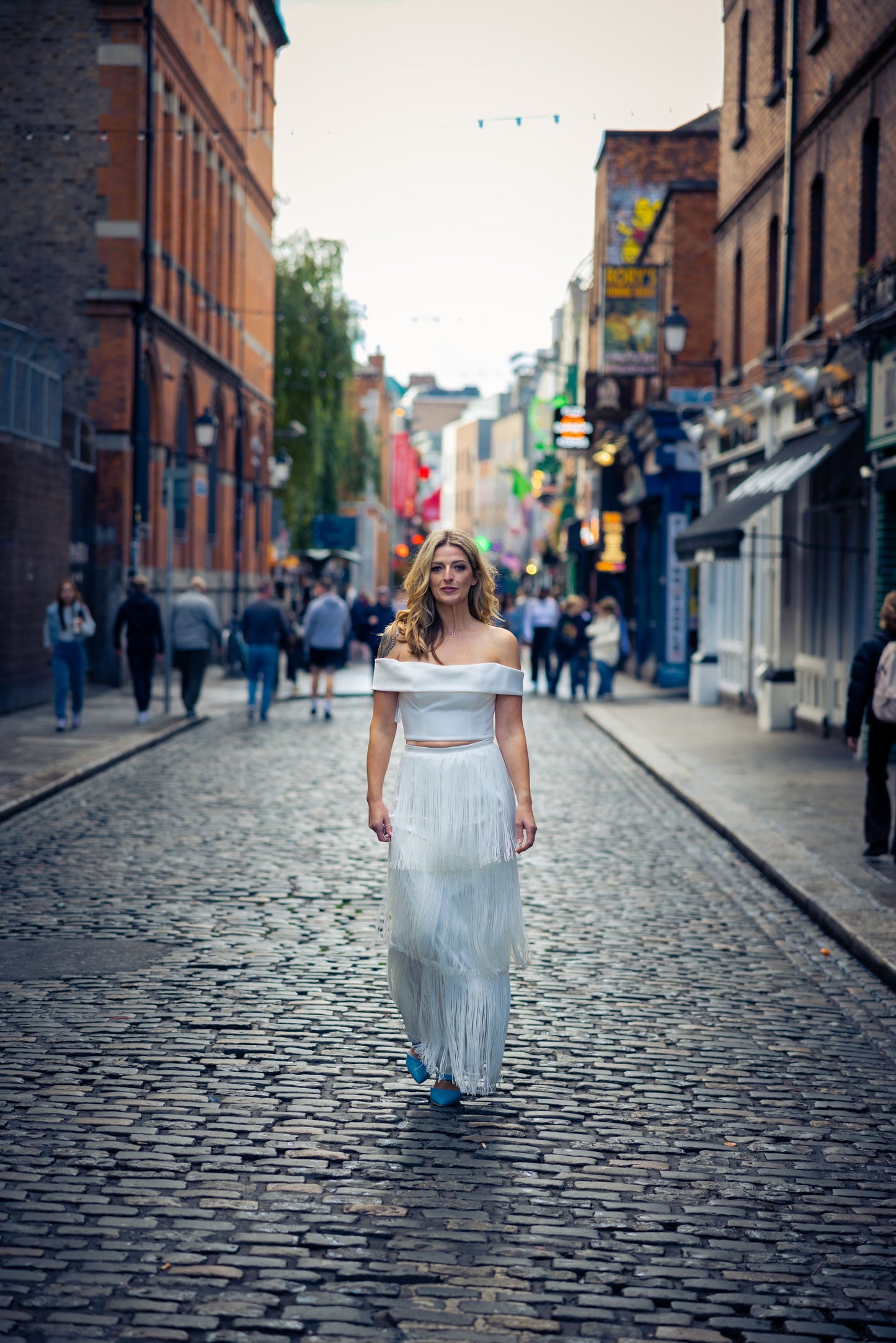 Irish bride wearing bridal separates in Dublin 