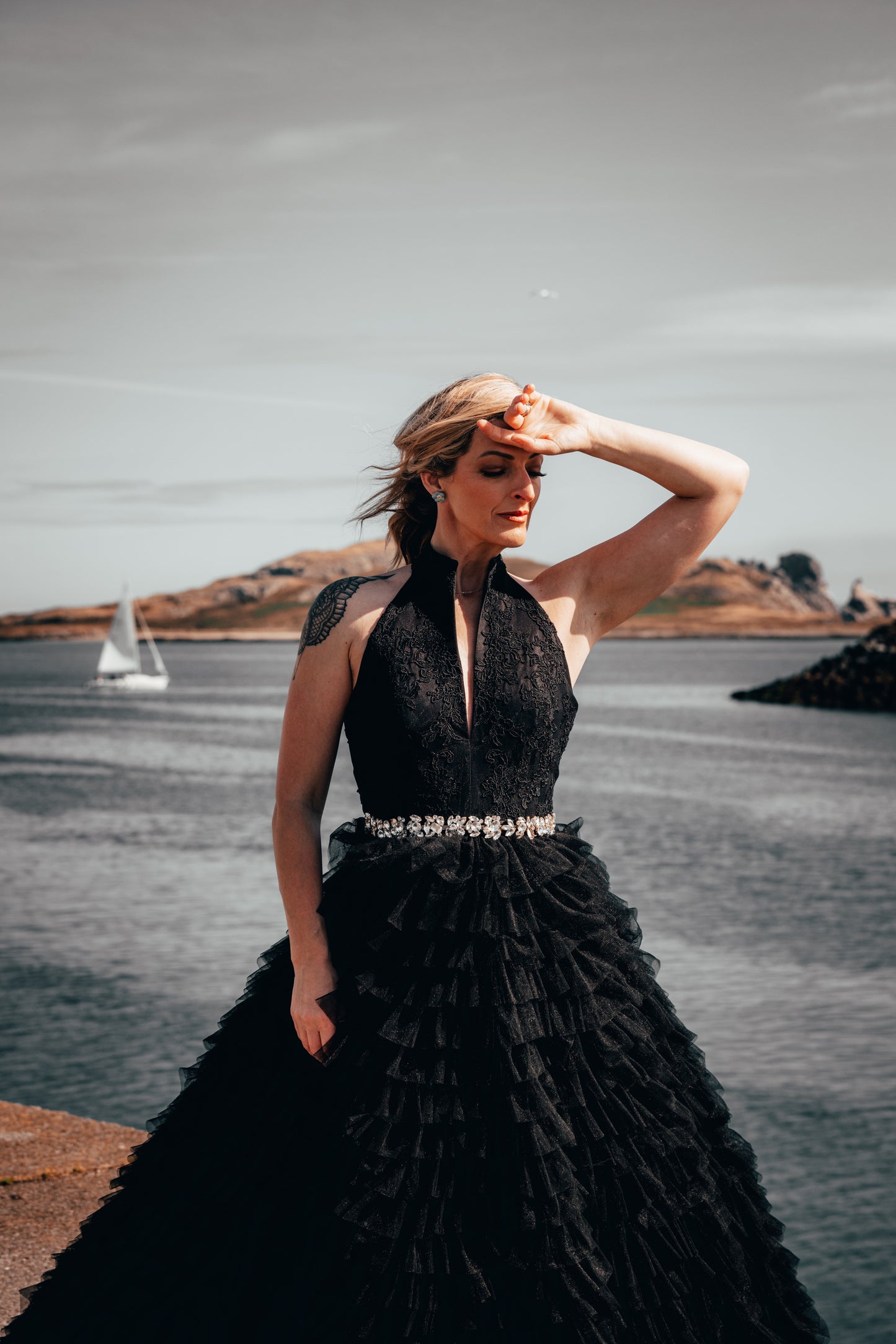 Morrigan - Black wedding dress for the alternative non traditional bride Mizz Rio Morrigan - Black wedding dress for the alternative non traditional bride Mizz Rio