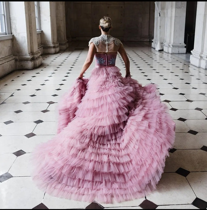 Irish bride to be wearing alternative non traditional wedding dress in Dublin 